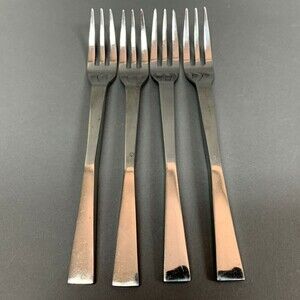 Gourmet Settings Stainless Steel Ergo Modern Dinner Forks HTF 18/8 Lot of 4